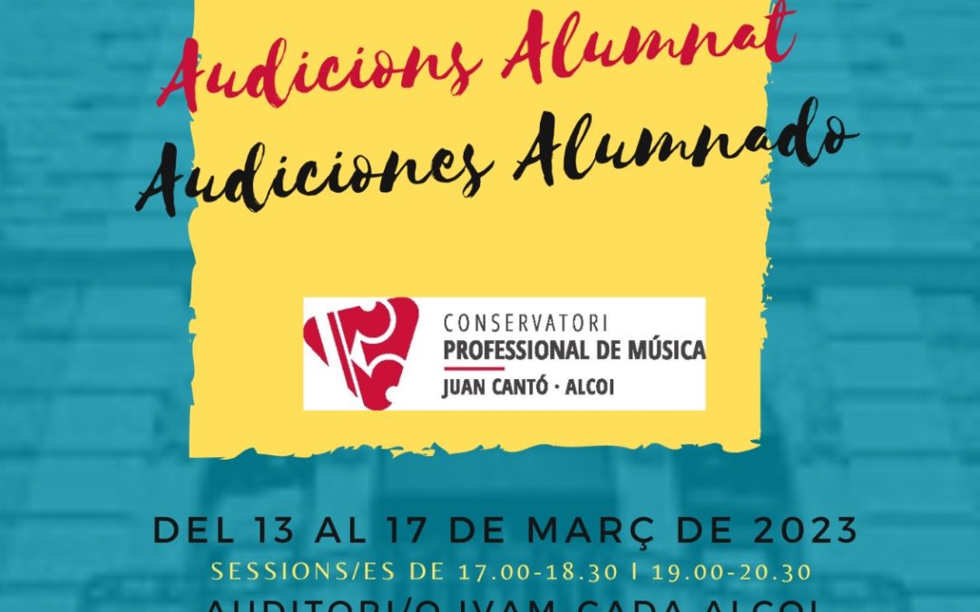 AUDICIONS ALUMNAT MARÇ