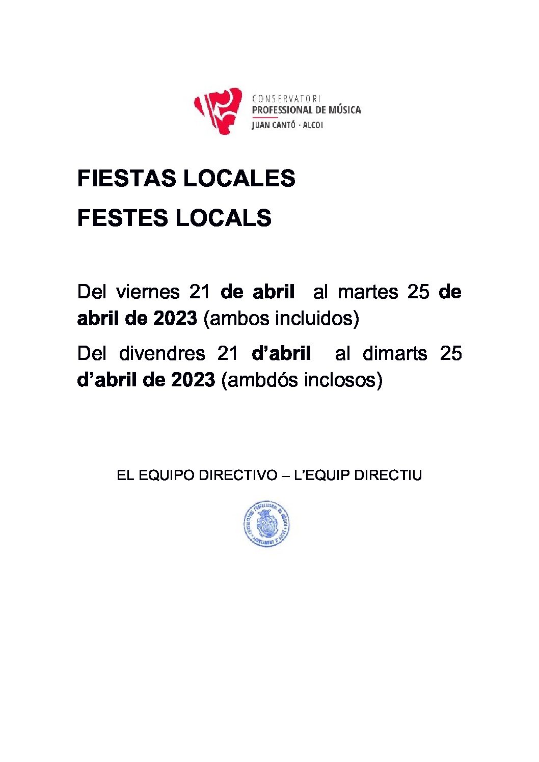 FIESTAS LOCALES