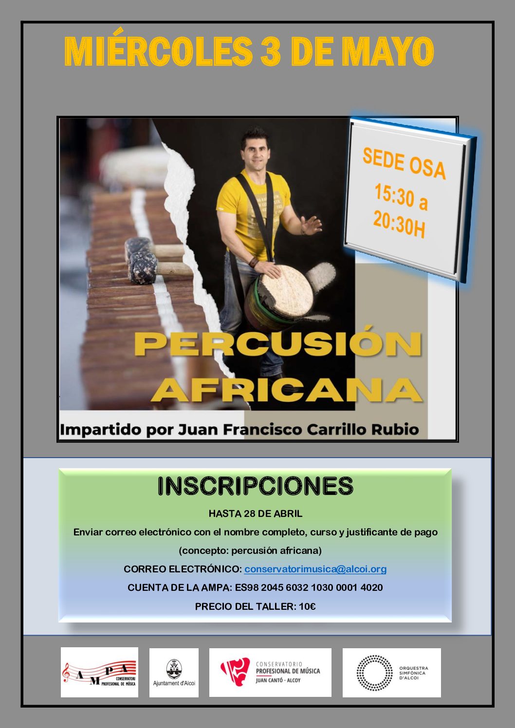 TALLER PERCUSIÓN AFRICANA